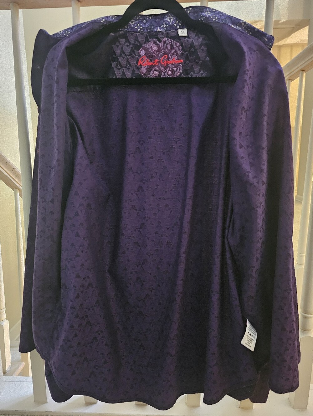 Robert Graham Limited Edition Deep Purple Patterned Dress Shirt